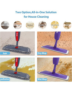 Cabezas de Reemplazo de Microfibra para Mopa Spray 6pcs BUUROOHM 2