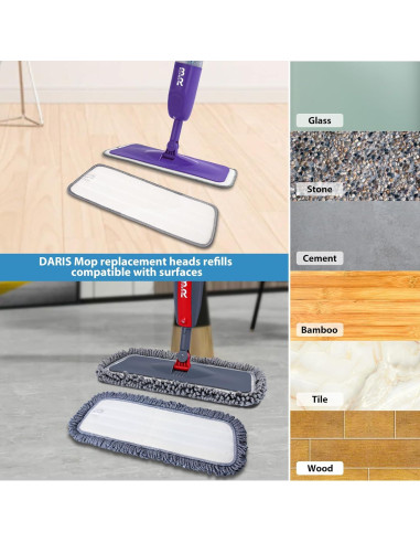 Cabezas de Reemplazo de Microfibra para Mopa Spray 6pcs BUUROOHM