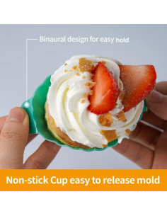 Tazas de Silicona Reutilizables Doiaz para Hornear Muffins 12 Piezas 2