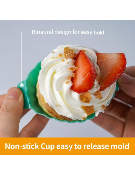 Tazas de Silicona Reutilizables Doiaz para Hornear Muffins 12 Piezas