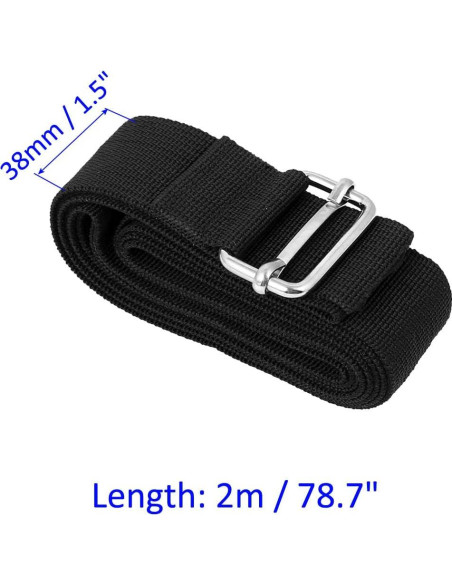 Correa de Equipaje Ajustable M METERXITY 2.01m Negro