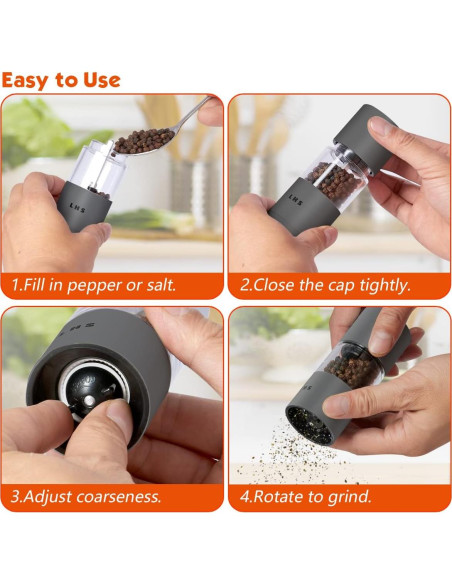 Juego de Molinillos de Sal y Pimienta LHS 11.7 cm Acero Inoxidable