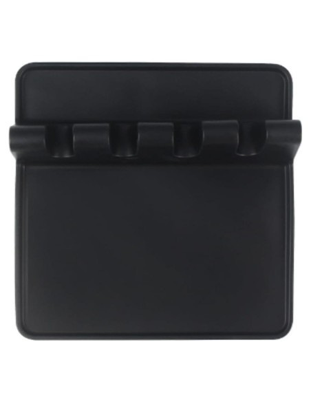 Soporte de Utensilios de Silicona uvbws Negro - Antideslizante y Resistente al Calor