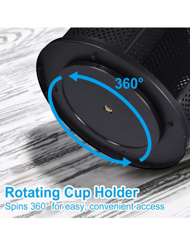 Dispensador de Tazas Samhe 4 Compartimentos 360 Negro