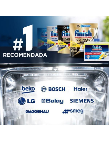 Limpiador de Lavavajillas Finish Doble Acción 250 ml - 8 Unidades