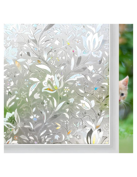 Película de Ventana Floral Niviy 44.96 x 199.9 cm Anti-UV