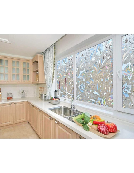 Película de Ventana Floral Niviy 44.96 x 199.9 cm Anti-UV