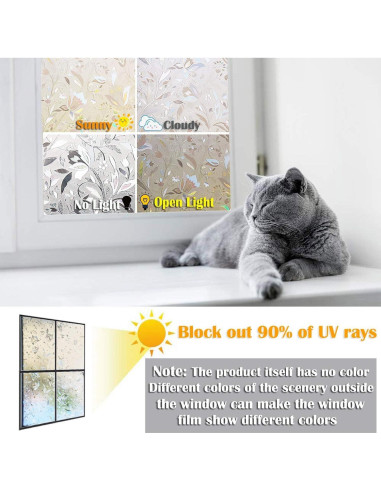 Película de Ventana Floral Niviy 44.96 x 199.9 cm Anti-UV