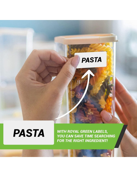 Etiquetas Adhesivas Rectangulares 40mm x 19mm Plata Royal Green - 2500 Piezas