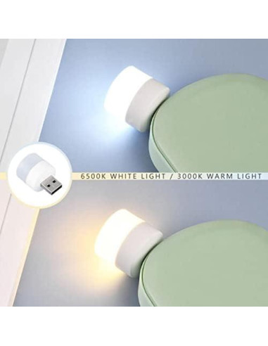 Lámpara LED USB Portátil Linwnil - Luz Cálida y Blanca 4 Piezas