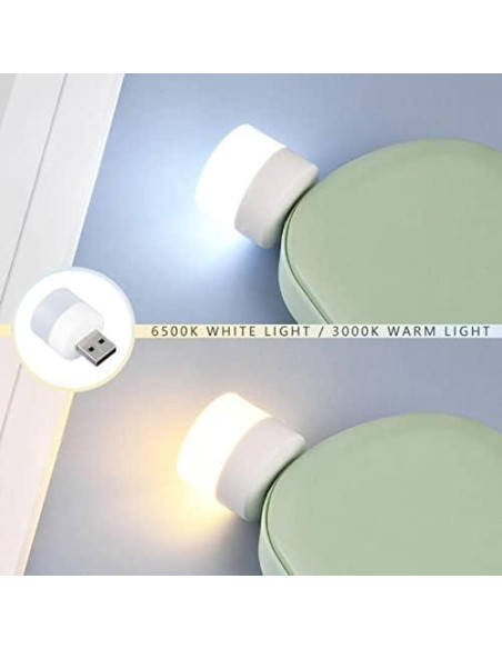 Lámpara LED USB Portátil Linwnil - Luz Cálida y Blanca 4 Piezas