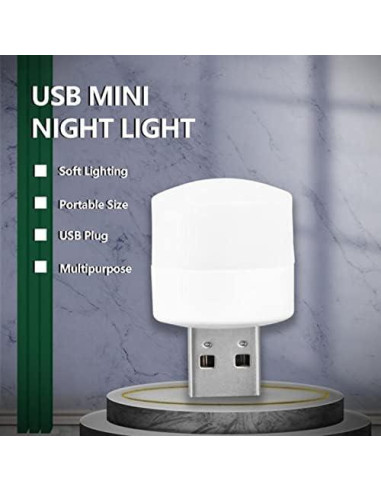 Lámpara LED USB Portátil Linwnil - Luz Cálida y Blanca 4 Piezas