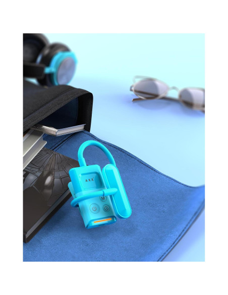 Luz de libro AXX recargable 1000mAh con clip - Azul Brumoso