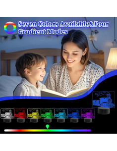 Luz Nocturna 3D Tren de Vapor Oboist con Control Remoto 2