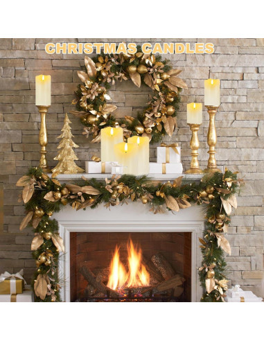 Juego de 3 Velas LED Sin Llama Veki con Control Remoto Marfil