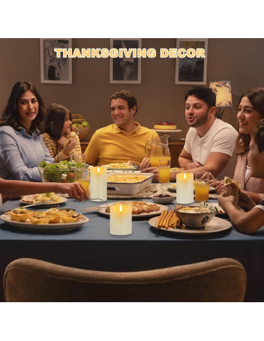 Juego de 3 Velas LED Sin Llama Veki con Control Remoto Marfil