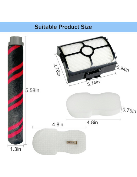 Rodillo y Filtros de Reemplazo CleanCrafter HZ3002 HZ3000