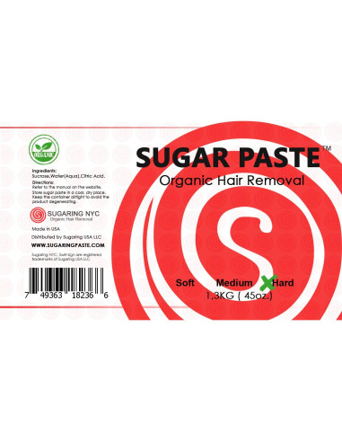 Pasta de Azúcar Dura Natural Sugaring NYC para Depilación