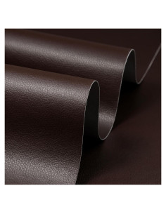 Parche de Reparación de Cuero Amiya 40x203 cm Marrón Oscuro