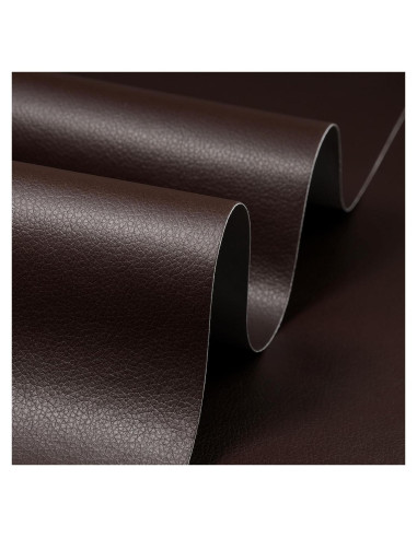 Parche de Reparación de Cuero Amiya 40x203 cm Marrón Oscuro