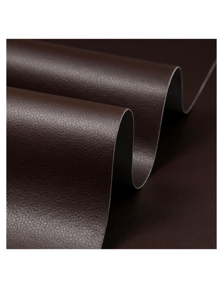 Parche de Reparación de Cuero Amiya 40x203 cm Marrón Oscuro