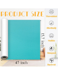 Cinta de Reparación de Cuero Autoadhesiva Ruaniao 40x120 cm Azul 2