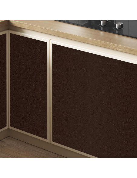 Parche de Reparación de Cuero Amiya 40x203 cm Marrón Oscuro