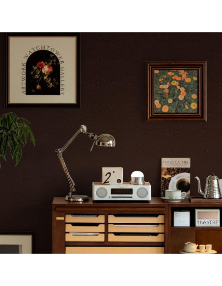 Parche de Reparación de Cuero Amiya 40x203 cm Marrón Oscuro