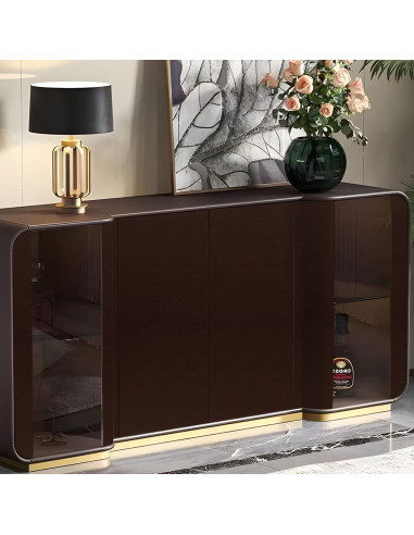 Parche de Reparación de Cuero Amiya 40x203 cm Marrón Oscuro