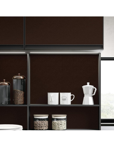 Parche de Reparación de Cuero Amiya 40x203 cm Marrón Oscuro