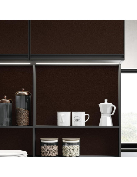 Parche de Reparación de Cuero Amiya 40x203 cm Marrón Oscuro