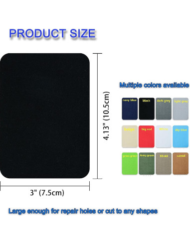 12 Parches Termoadhesivos Beige TXSN 7.5x10.5 cm Algodón