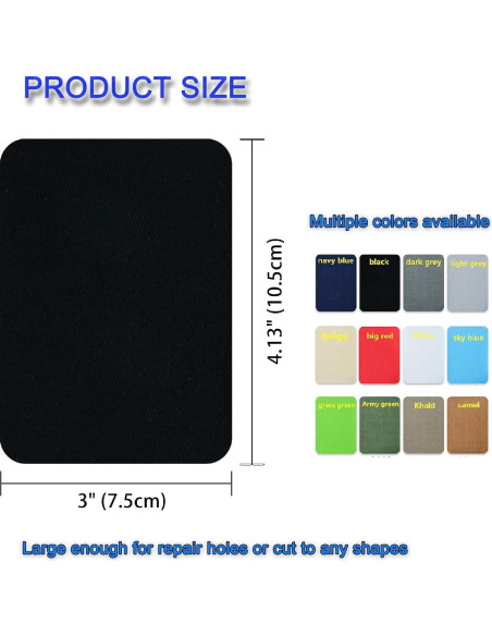 12 Parches Termoadhesivos Beige TXSN 7.5x10.5 cm Algodón