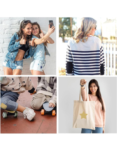 12 Parches Termoadhesivos Beige TXSN 7.5x10.5 cm Algodón