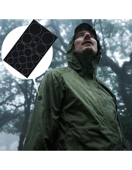 30 Parches de Reparación Autoadhesivos Pndeyo - Nylon Negro