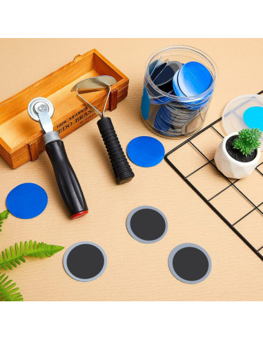 Kit de 100 Parches de Neumático Tallew 58 mm Reparación Fría