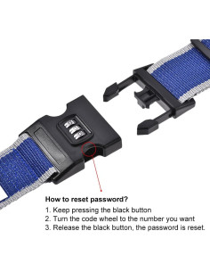 Correas de Equipaje uxcell con Candado Combinado 200cm x 5cm 4Pcs 2