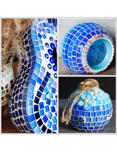 Azulejos de mosaico de vidrio BigOtters 140g para manualidades