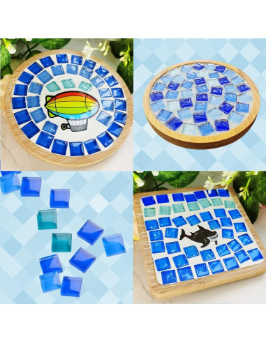 Azulejos de mosaico de vidrio BigOtters 140g para manualidades