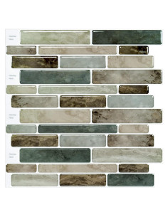 Azulejo Autoadhesivo LONGKING 30.48x30.48 cm Marrón 10 Hojas