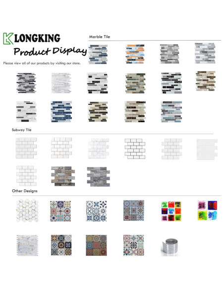 Azulejo Autoadhesivo LONGKING 30.48x30.48 cm Marrón 10 Hojas