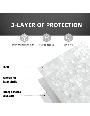 Azulejo Mosaico Concha Madreperla eazart 30x30 cm Blanco Marfil