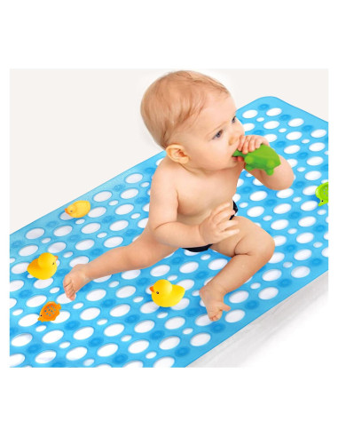 Alfombra de Baño Antideslizante Sheepping 76x43 cm Azul