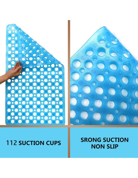 Alfombra de Baño Antideslizante Sheepping 76x43 cm Azul