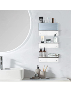 Estante Flotante de Acrílico Transparente Luium - Juego de 2 2