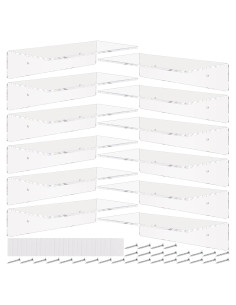 Paquete de 12 estantes flotantes Vinsot de acrílico 30x15 cm