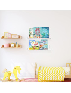 Estantes Flotantes Acrílicos Dezzer, Paquete de 6, 38.1cm 2