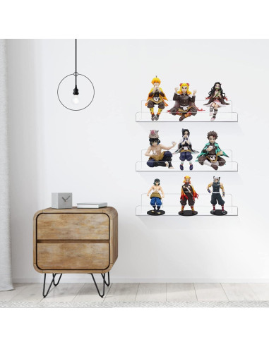 Estantes Flotantes Acrílicos Dezzer, Paquete de 6, 38.1cm