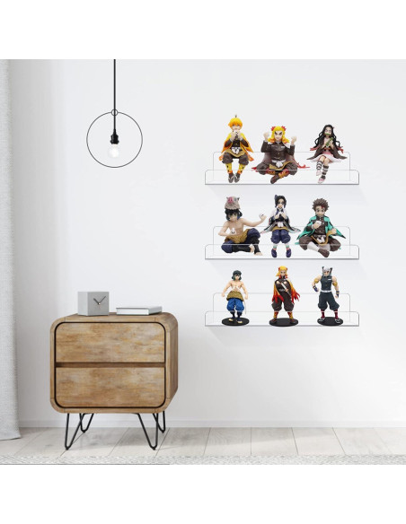 Estantes Flotantes Acrílicos Dezzer, Paquete de 6, 38.1cm