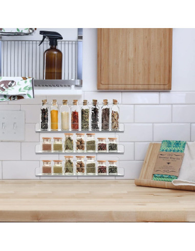 Estantes Flotantes Acrílicos Dezzer, Paquete de 6, 38.1cm